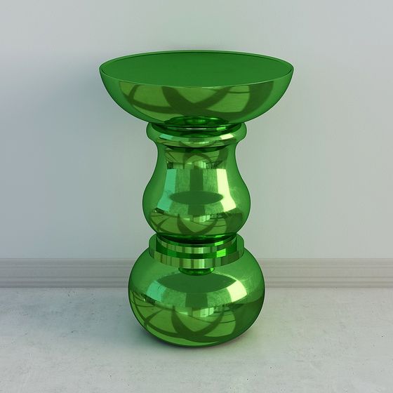 Sleek Glass Stool 3D model