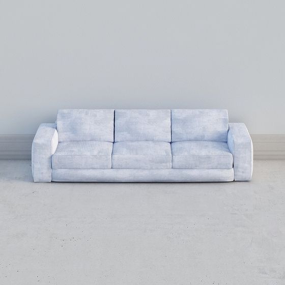 Modern Low-Polygon 3D Sofa Model