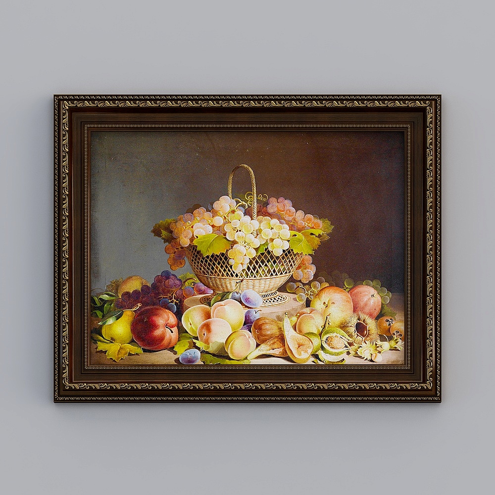 Classic Still Life 3D Model with Vintage Aesthetics