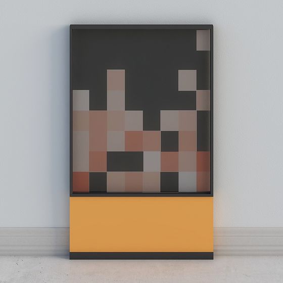 Pixel Art Frame 3D model for Creative Projects