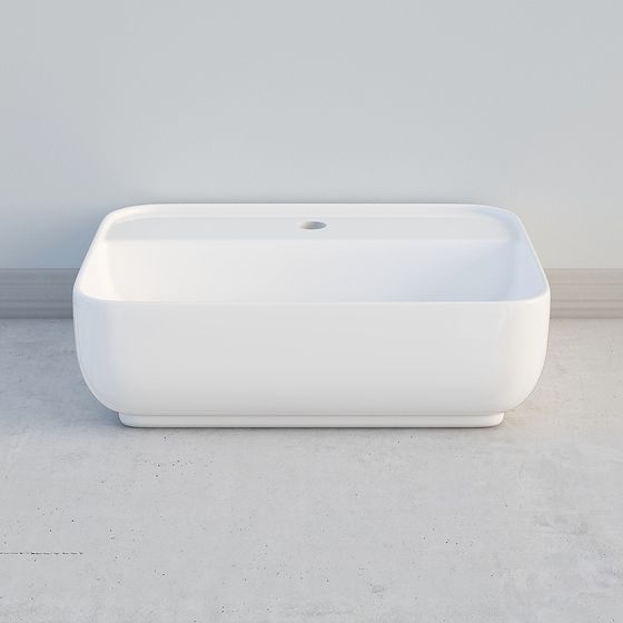 Minimalist Square Sink 3D model for Modern Interiors
