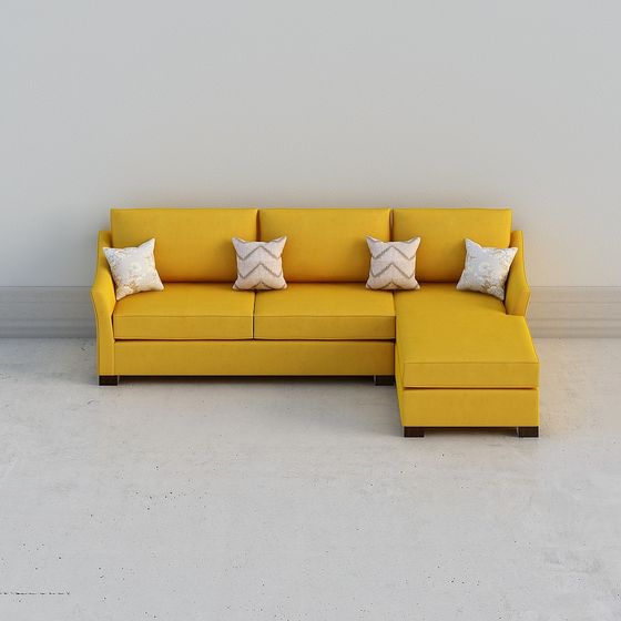 Sunburst Sofa 3D model for Modern Homes