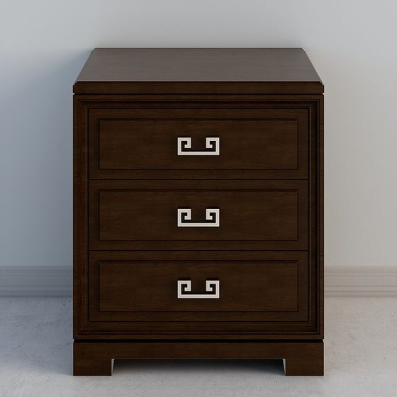 Stylish Low-Poly Nightstand 3D model for Modern Spaces