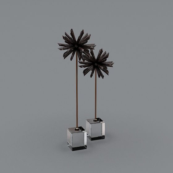 Crystal Blossom Decorative 3D Model
