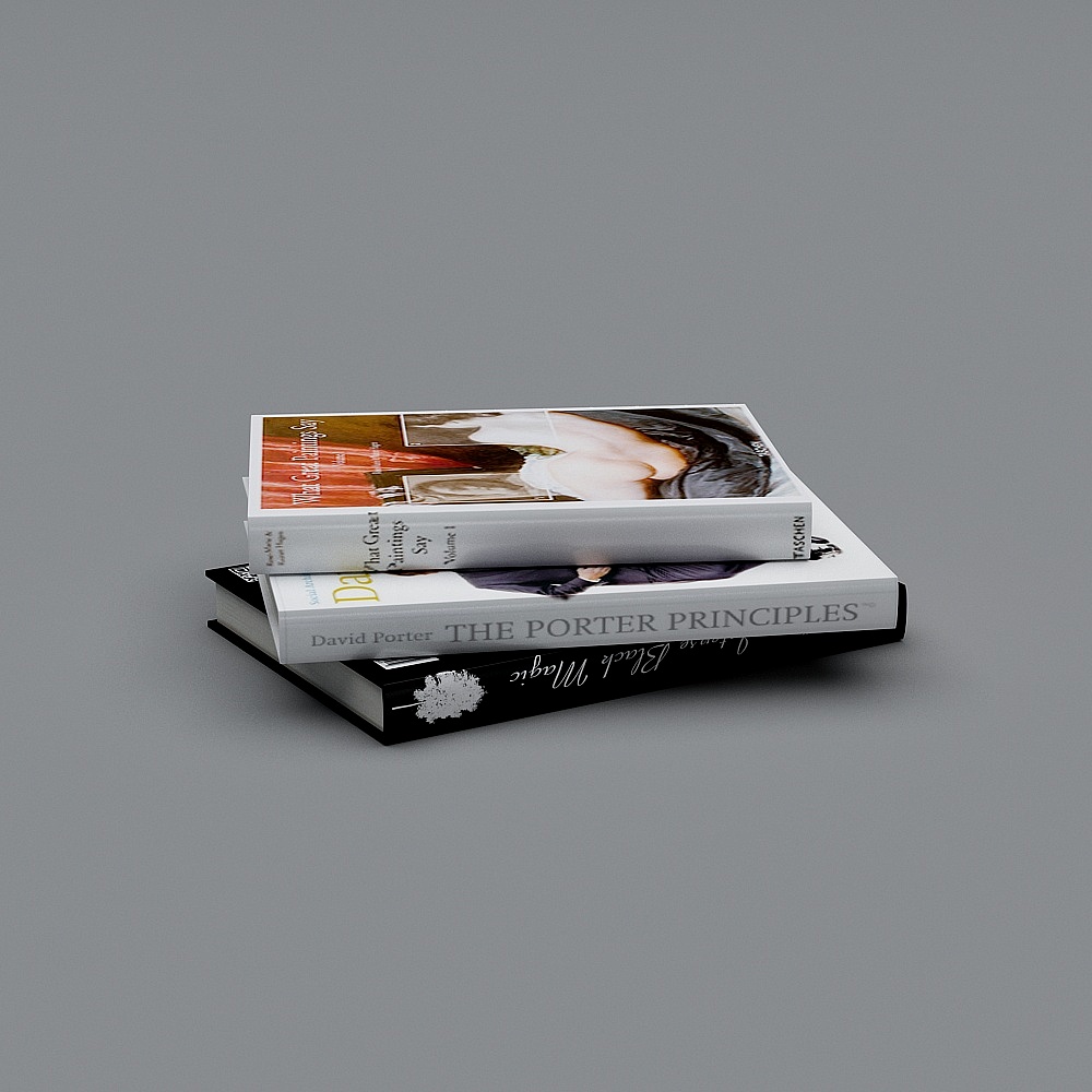 Detailed 3D Model of The Porter Principles Books