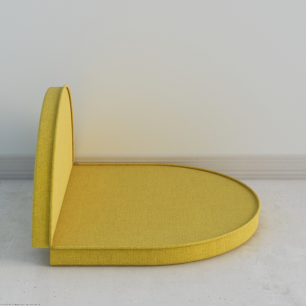 Curved Sofa 3D model for Modern Interiors