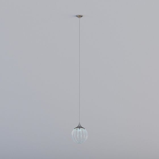 Elegant Minimalist Pendant Light 3D model
