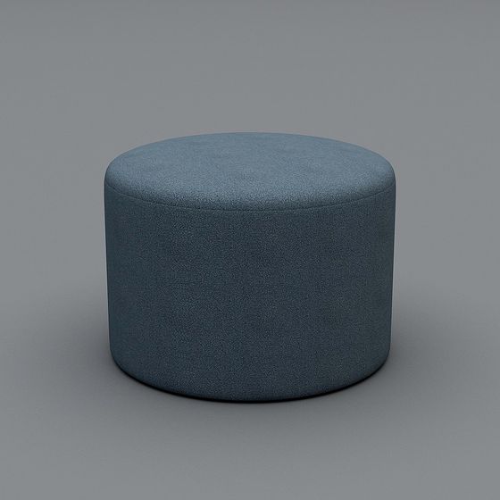 Chic Cushy Ottoman 3D model for Contemporary Interiors