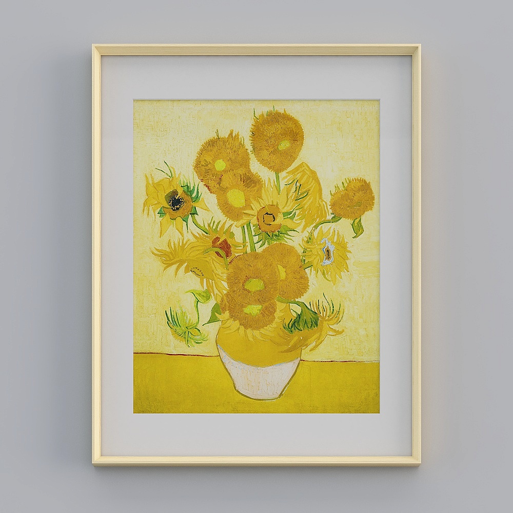 Kippel flagship store modern living room vertical log color frame 72x92cm sunflower tml pr-yz-gg-lh-1