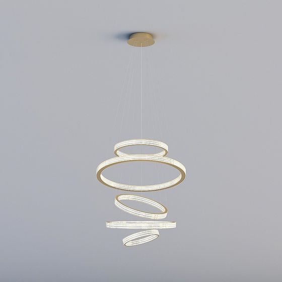 Artistic Chandelier 3D model for Modern Interiors