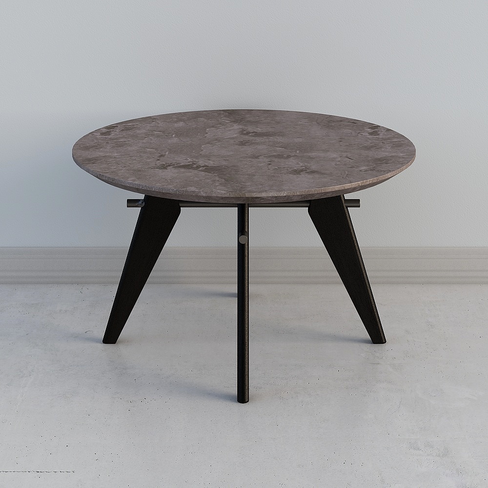 Concrete Round Table 3D model