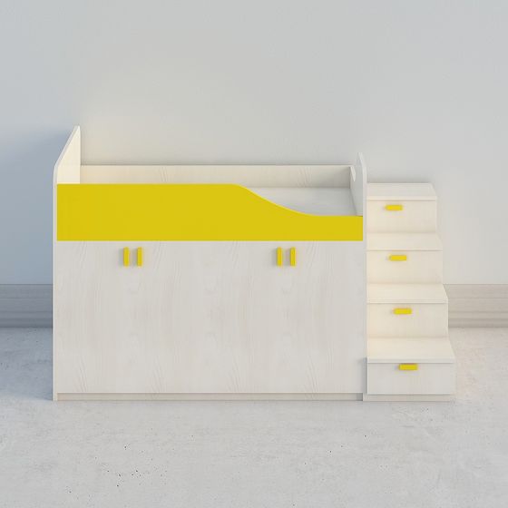 Wave Bed 3D model for Modern Interiors