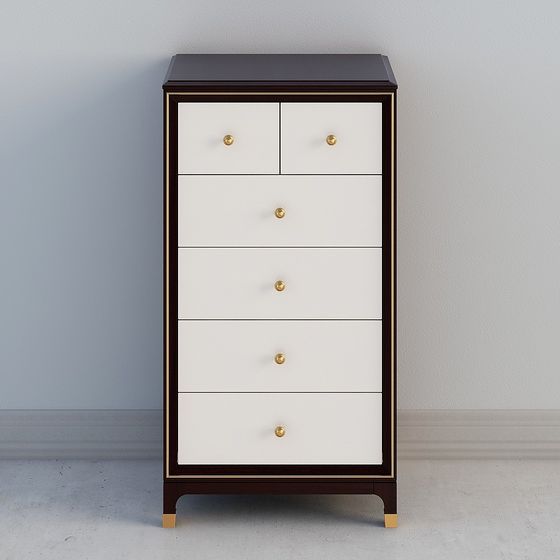 Art Deco Chest of Drawers 3D model