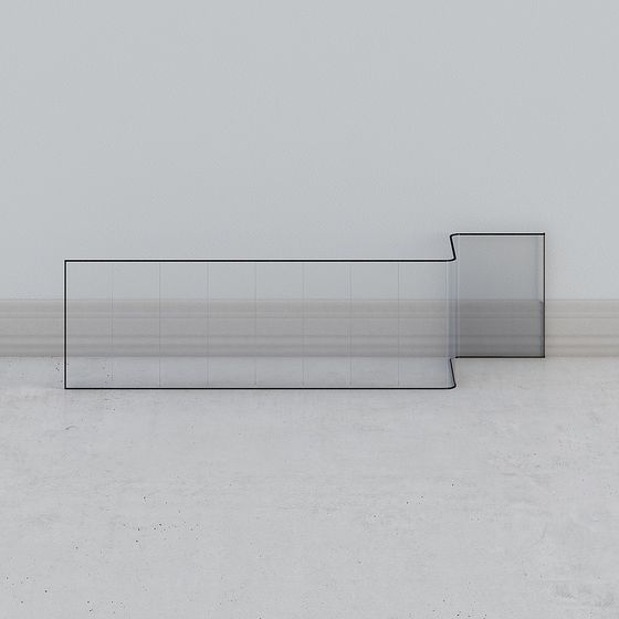 Minimalist Glass Console Table 3D model