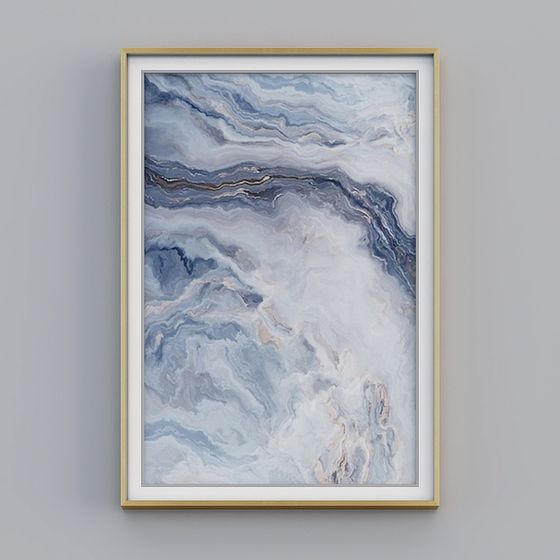 Elegant Abstract Picture Frame 3D model for Creative Projects