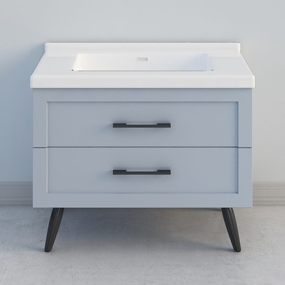 Black Bathroom Sink Cabinet 3D Model