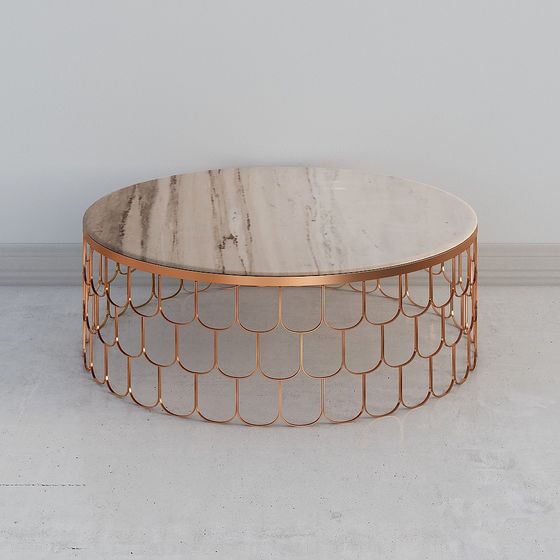 Elegant Low-Poly Coffee Table 3D model