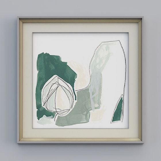 Abstract Impression 3D model for Modern Art