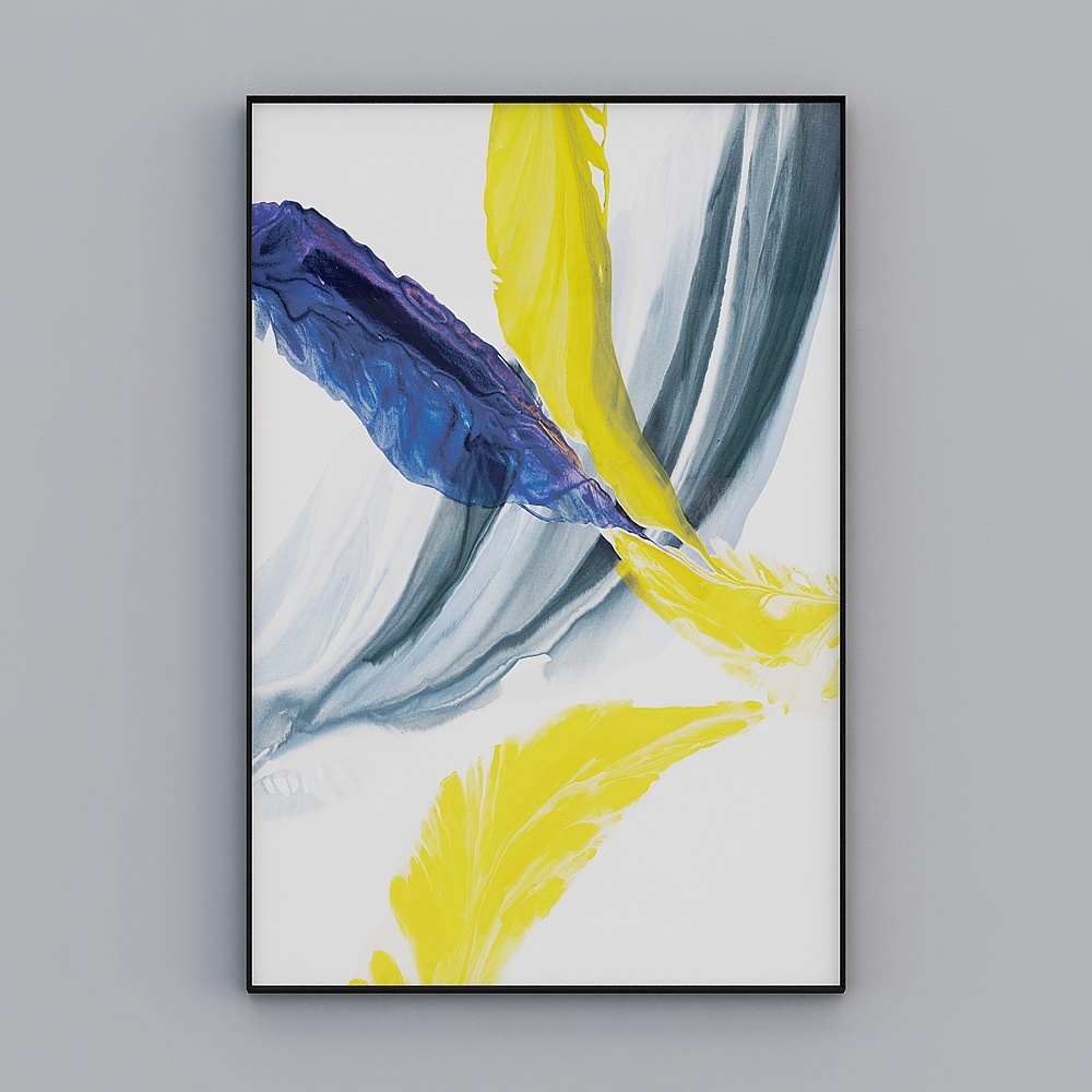 Kippoon modern living room single vertical brushed dumb black frame abstract 100x150cm abstract decoration painting mzh-jc-2