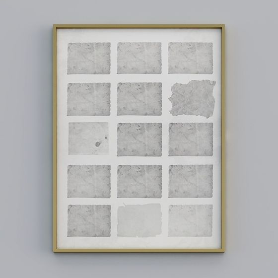 Abstract Collage 3D Model in Low Poly Style