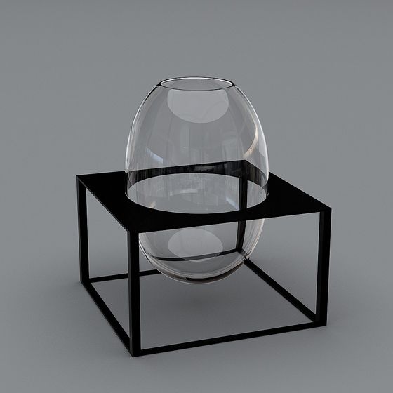 Floating Glass Sphere 3D model