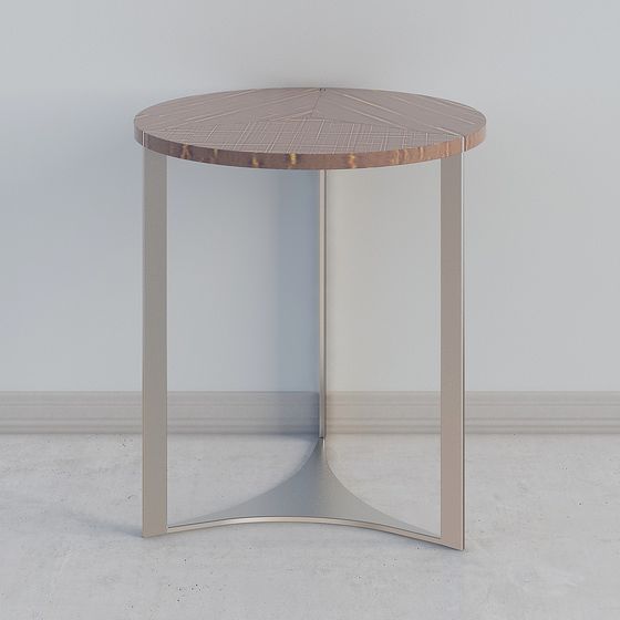 Modern Minimalist Round Table 3D Model
