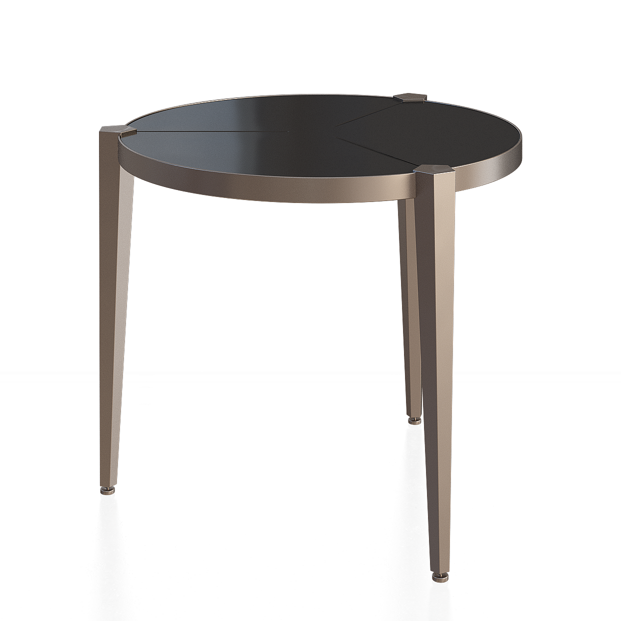 Elegant Round Table 3D Model – Low Poly Metallic Design