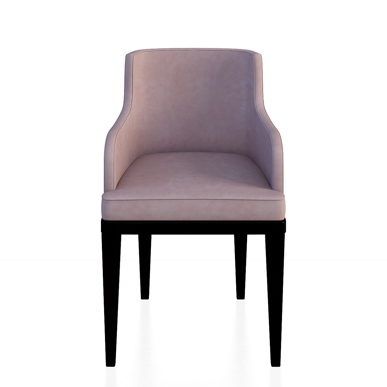 Elegant Armchair 3D Model – Low-Poly Velvet Design