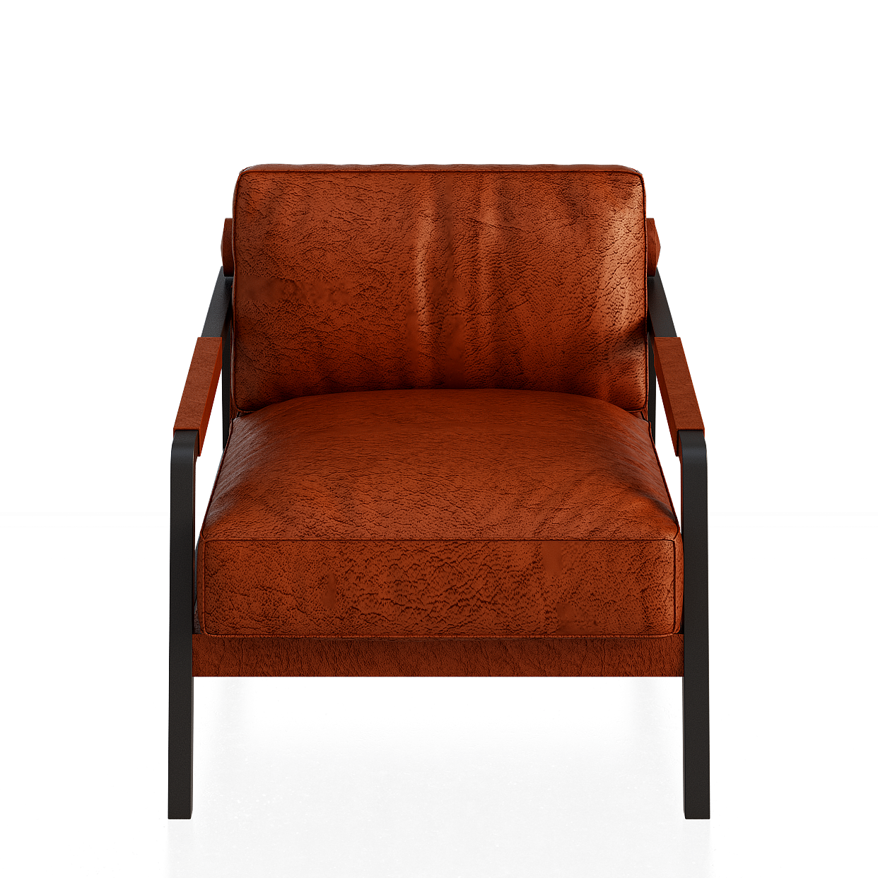 Urban Retreat Leather Chair 3D Model – Vintage Style
