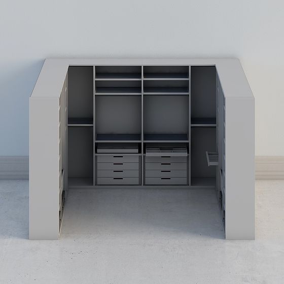 Urban Closet 3D Model for Minimalist Spaces