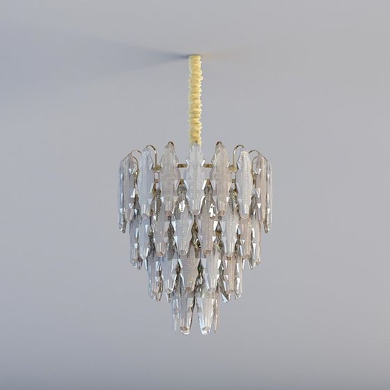 Elegant Crystal Chandelier 3D model