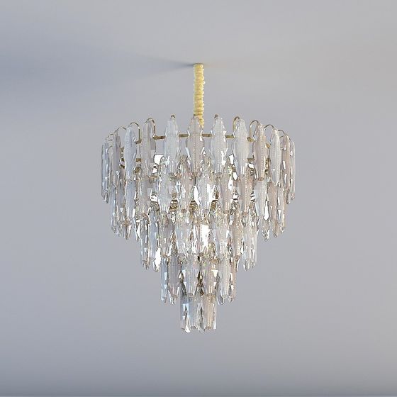 Elegant Crystal Chandelier 3D model
