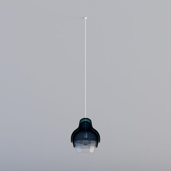 Stylish Low-Polygon Pendant Light 3D model