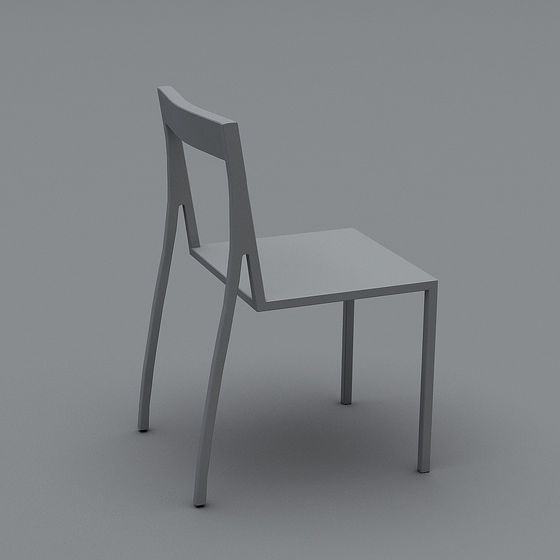 Minimalist Low-Polygon Chair 3D model