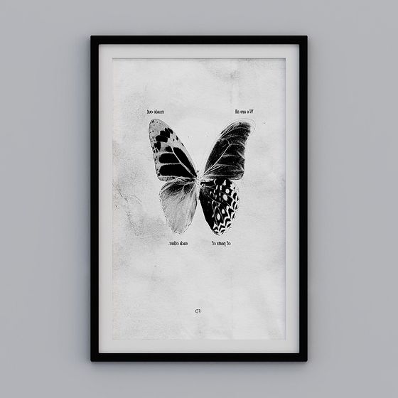 Butterfly Wings 3D model - Low Poly Art