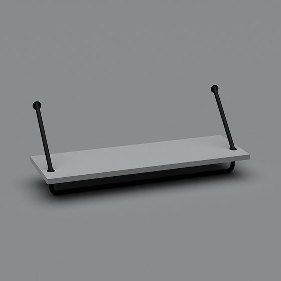 Stylish Low-Poly Floating Shelf 3D model