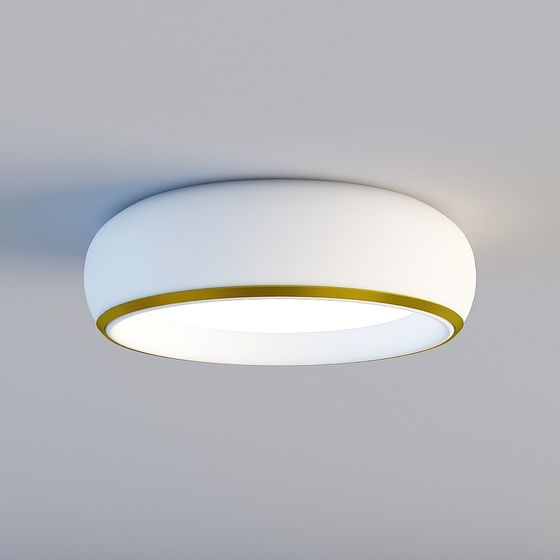 Sleek Round Halo Pendant Light 3D model
