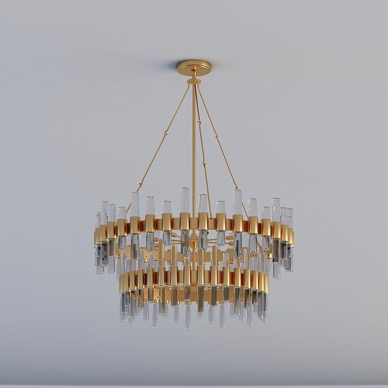 Glamorous Crystal Chandelier 3D model