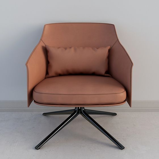 Contemporary Earth Tone Poliform Single Sofa 3D Model
