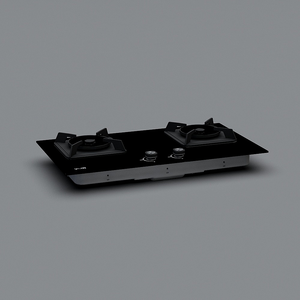 Sleek Modern Gas Stove 3D model