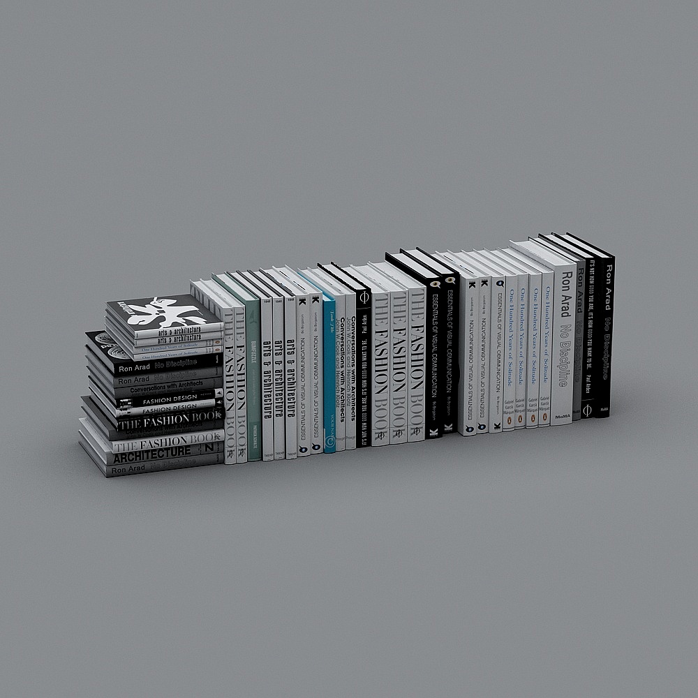 Elegant Low-Polygon 3D Bookcase Model