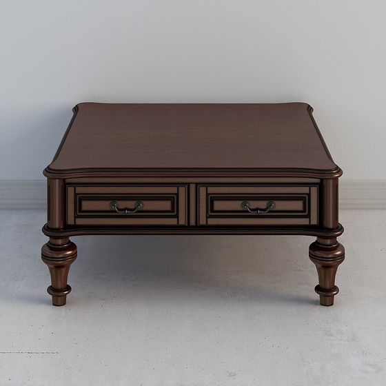 Elegant Vintage Coffee Table 3D model