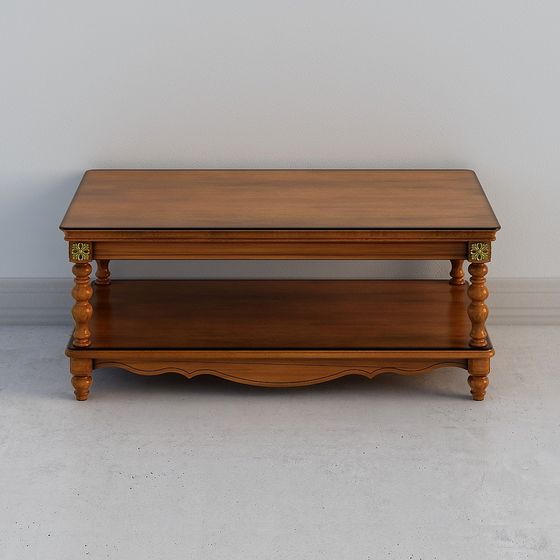 Elegant Vintage Coffee Table 3D model