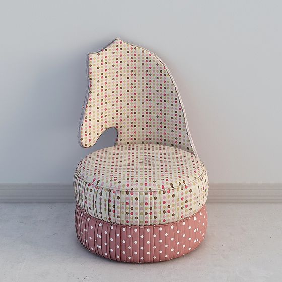 Stylish Polka Dot Chair 3D model for Modern Interiors