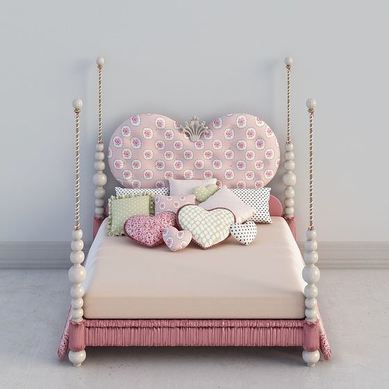 Low-Poly Princess Bed 3D Model