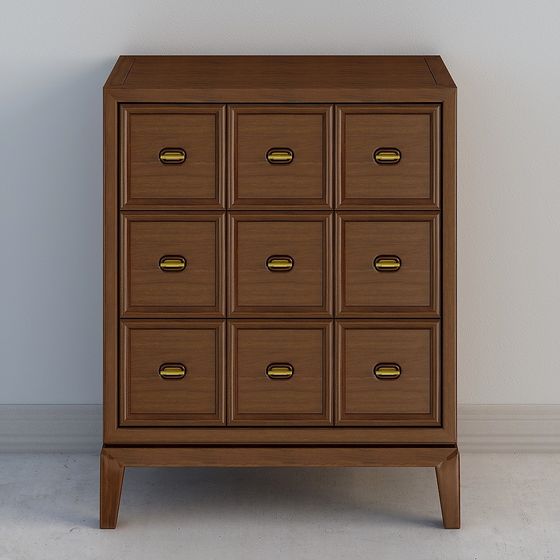 Vintage Style Storage Cabinet 3D model