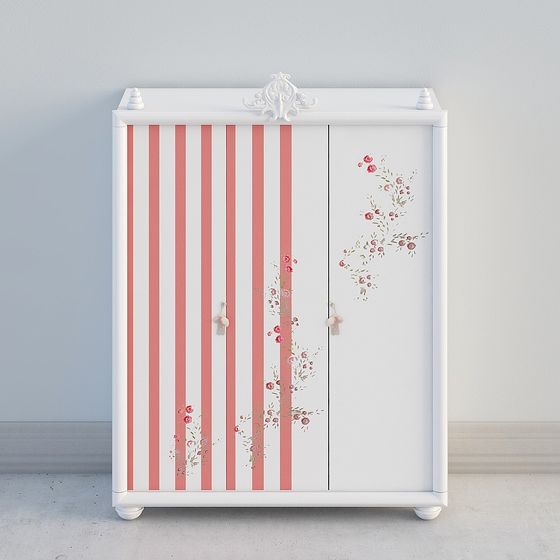 Elegant Vintage Storage Cabinet 3D model