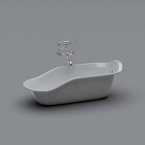 Elegant Vintage Bathtub 3D model