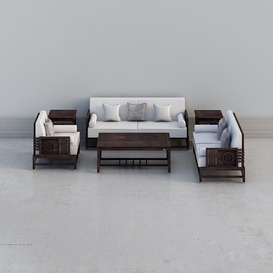 Urban Elegance Sofa Set 3D model