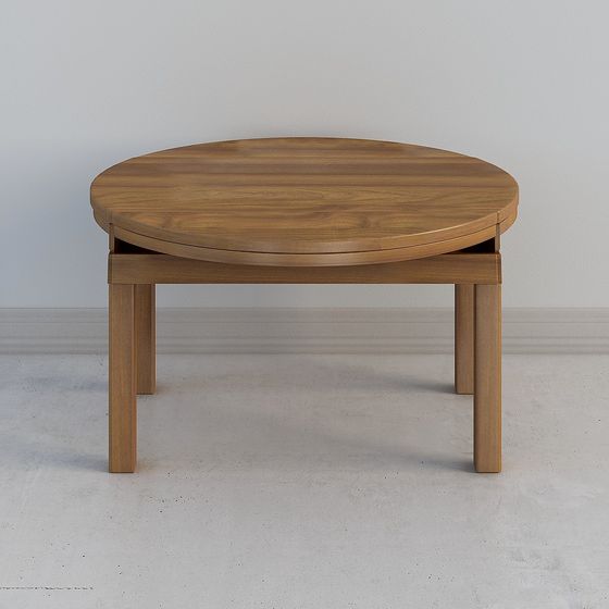 Elegant Low-Polygon Round Table 3D model